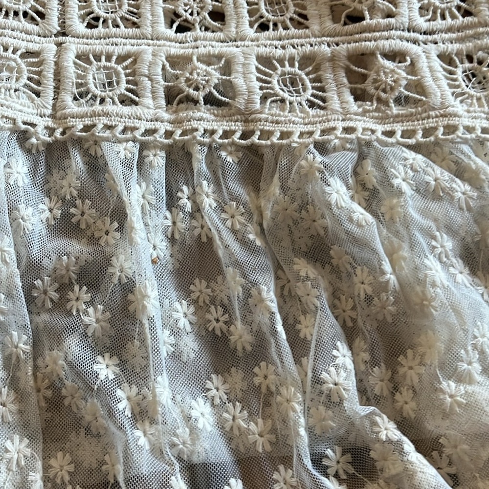 Basil and Lola crochet sheer peplum tank - Picture 4 of 4